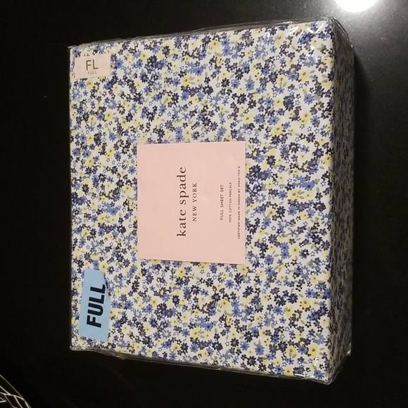 💕KATE SPADE💕 4 Piece Full Sheet Set 100% Cotton Percale ~ Full Size NWT - Picture 1 of 8